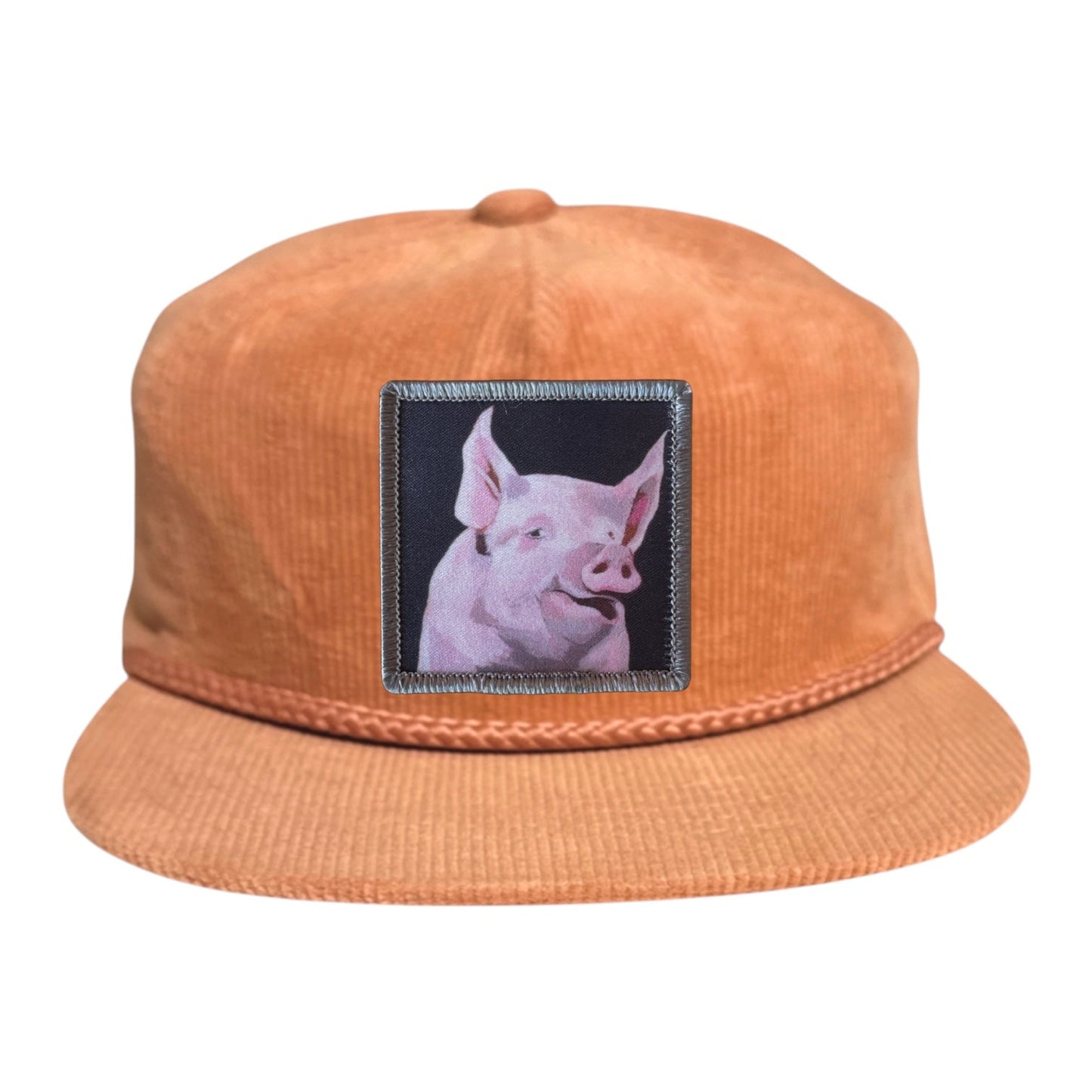 Piggie Rope Cap Hats FlynHats Peach Corduroy