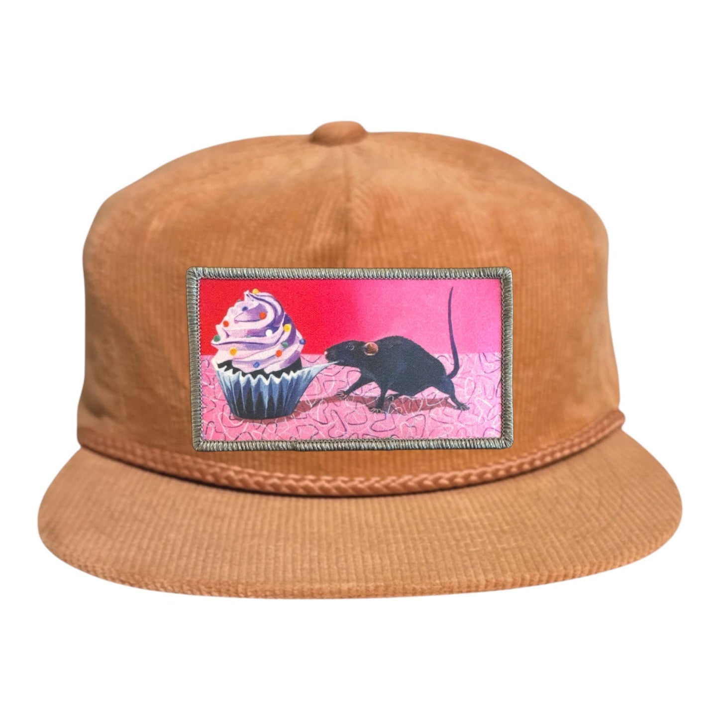 Rats Got My Cake Rope Cap Hats FlynHats Peach Corduroy