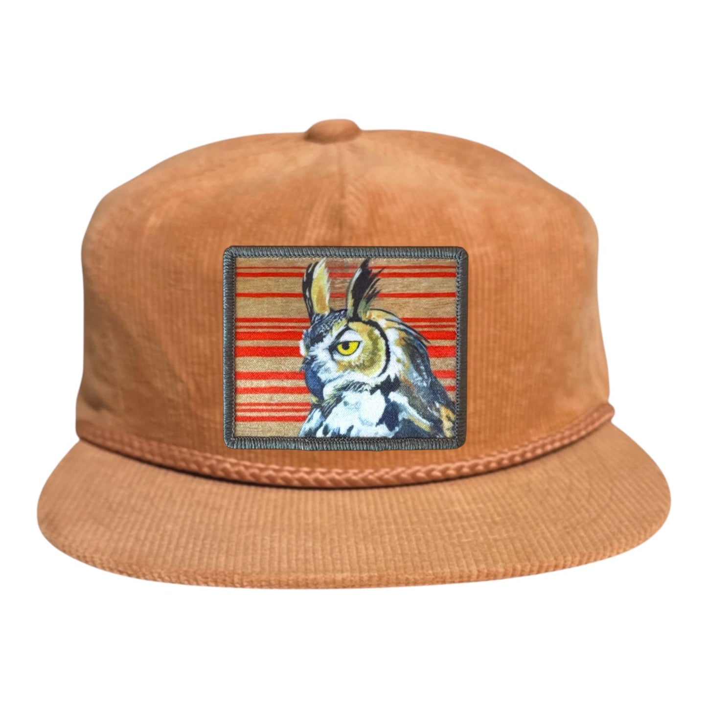 Red Gaia Rope Cap Hats FlynHats Peach Corduroy