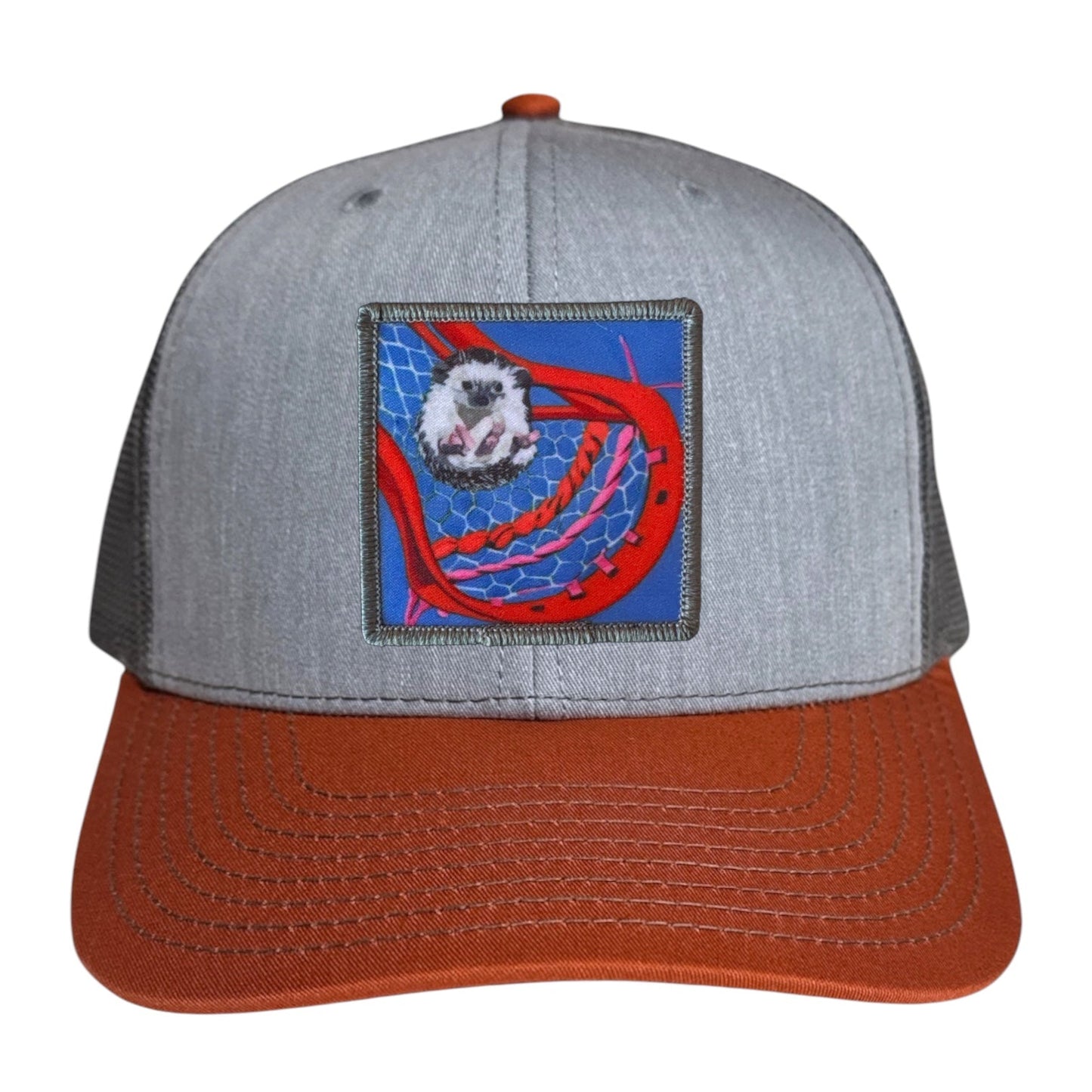 Ball Hog Trucker Hat Hats FlynHats Grey/Terracotta
