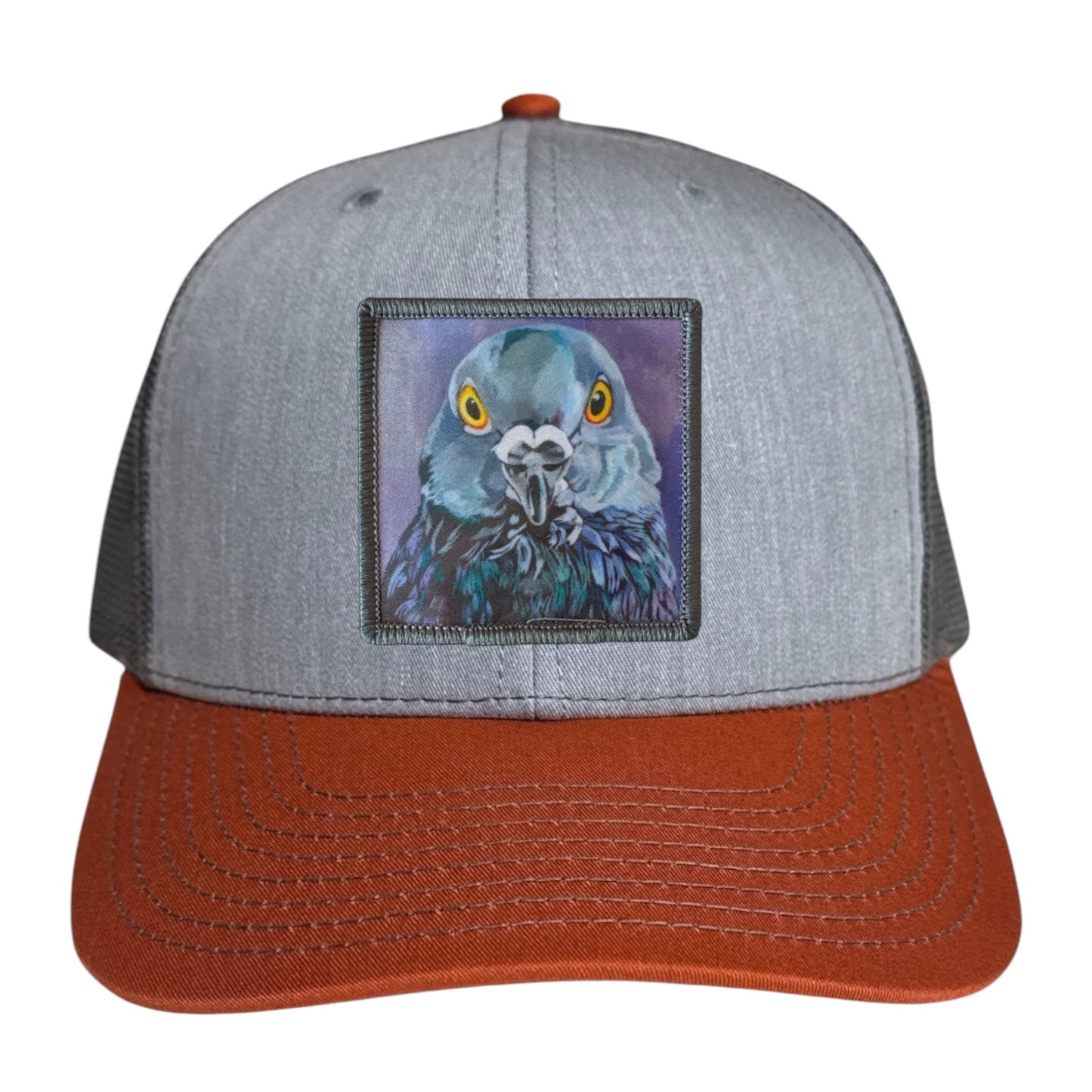 City Bird Trucker Hat Hats FlynHats Grey/Terracotta