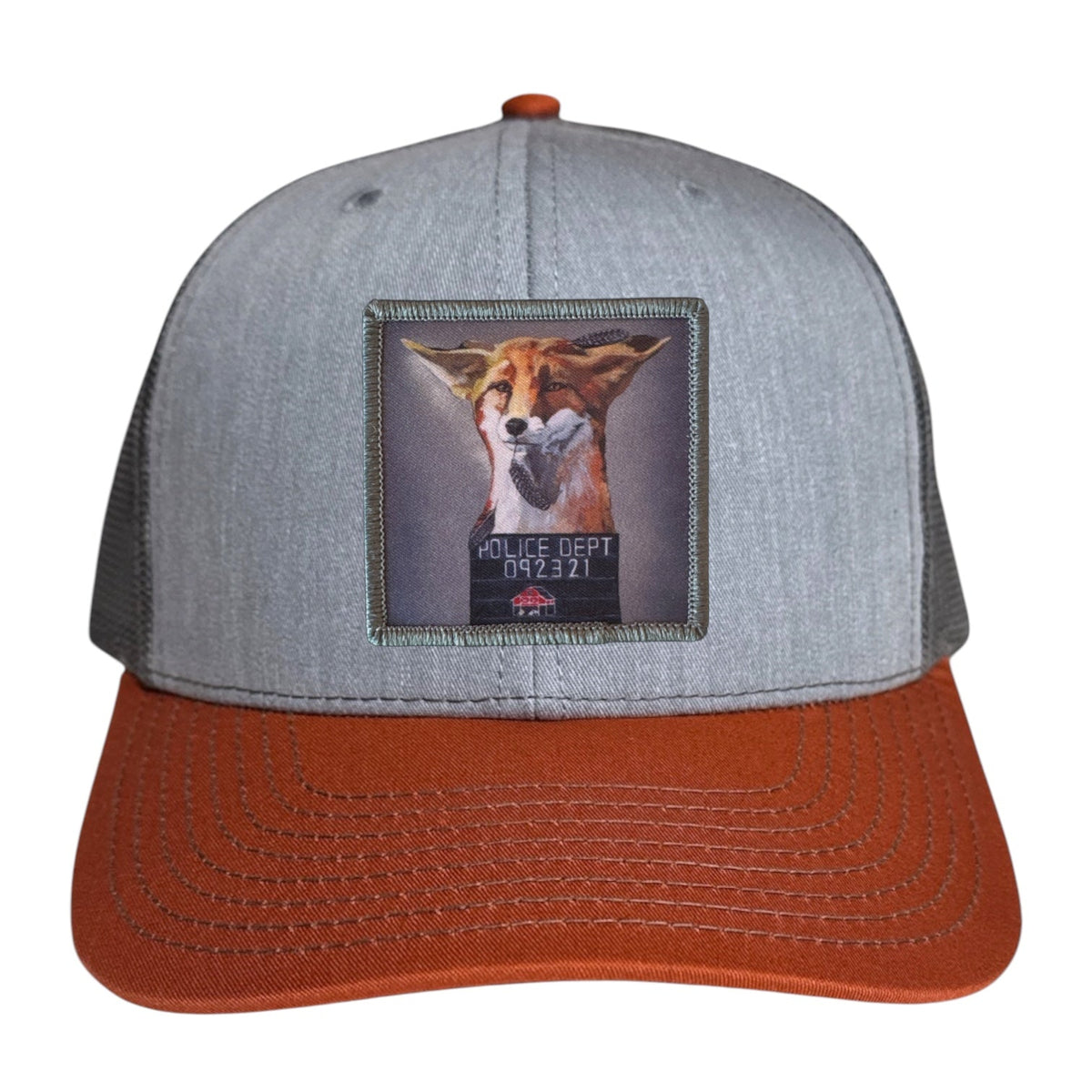 The Usual Suspects: Fox Trucker Hat Hats FlynHats Grey/Terracotta