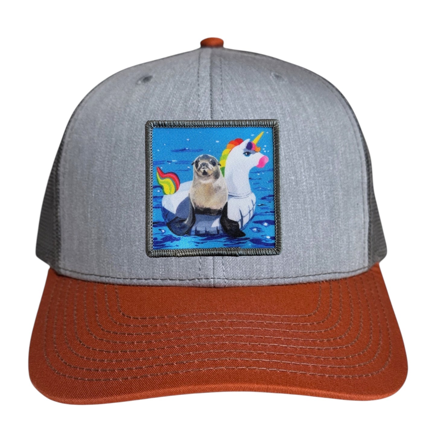 Grey/Terracotta Trucker