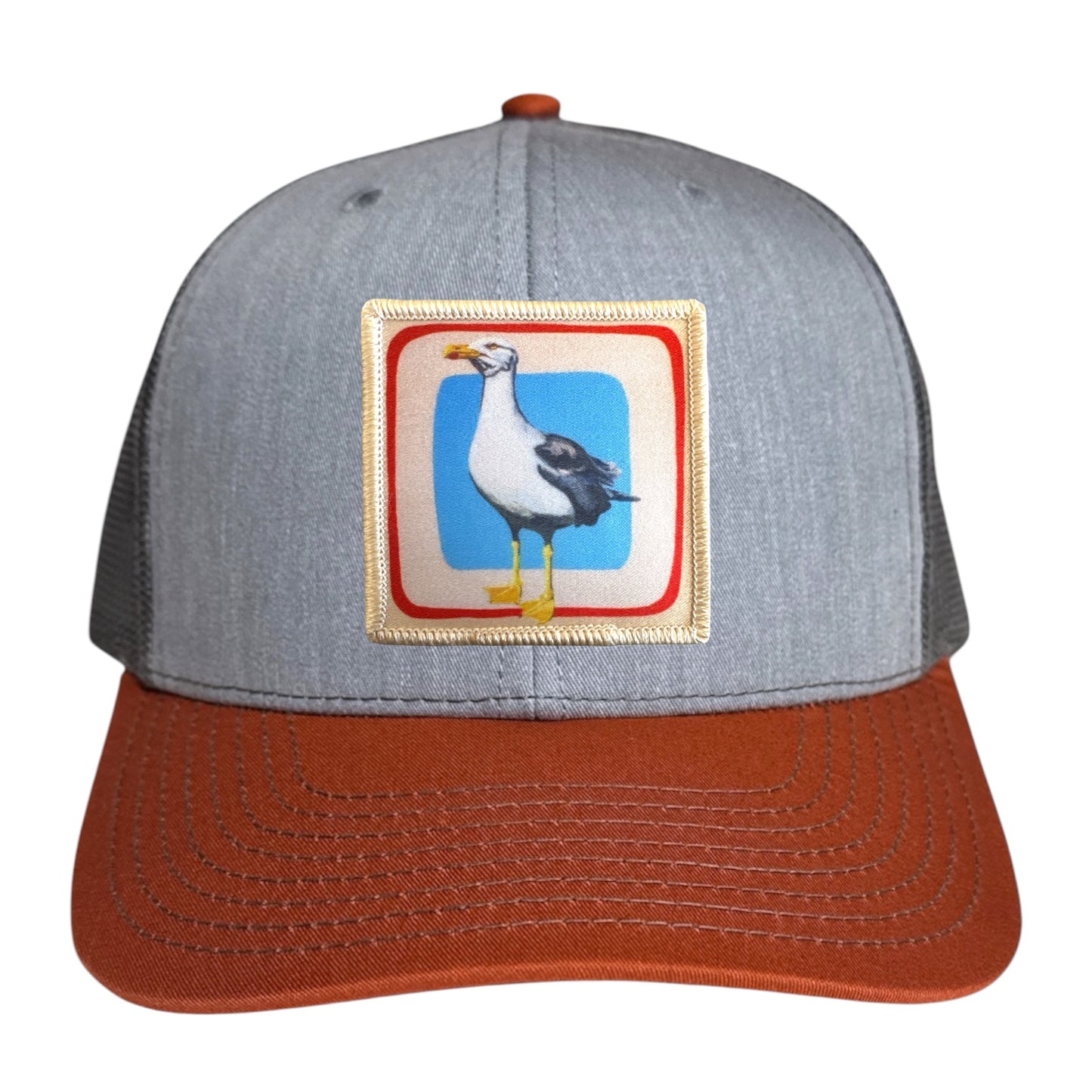 Grey/Terracotta Trucker Hats Flyn Costello Seagull