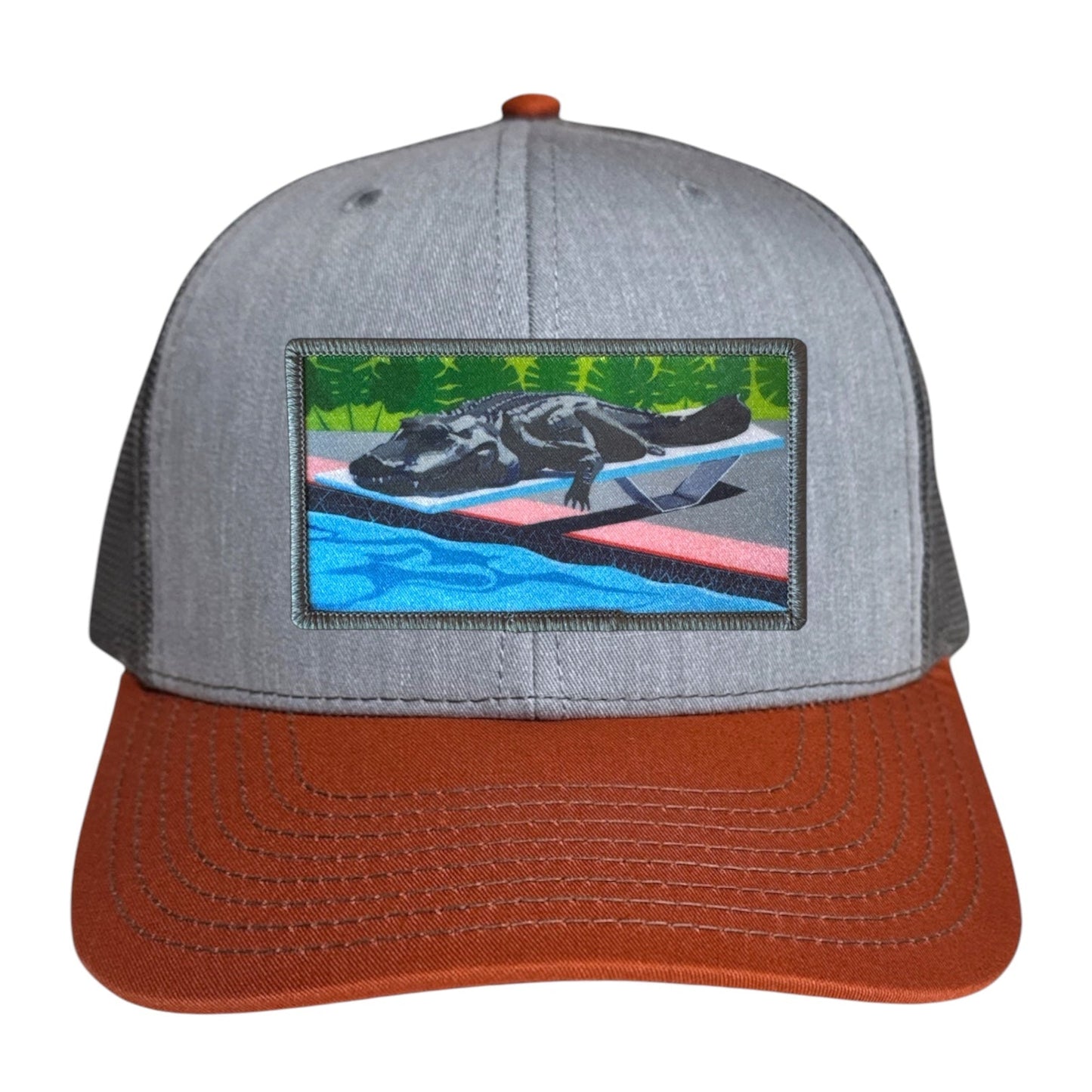 Pool Party Canceled Trucker Hat Hats FlynHats Grey/Terracotta