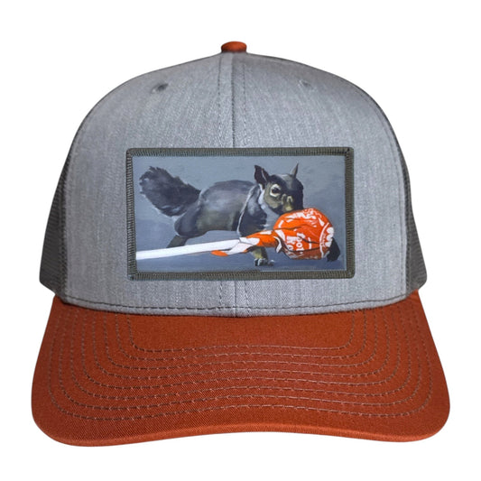 Secret Stash Trucker Hat Hats FlynHats Grey/Terracotta