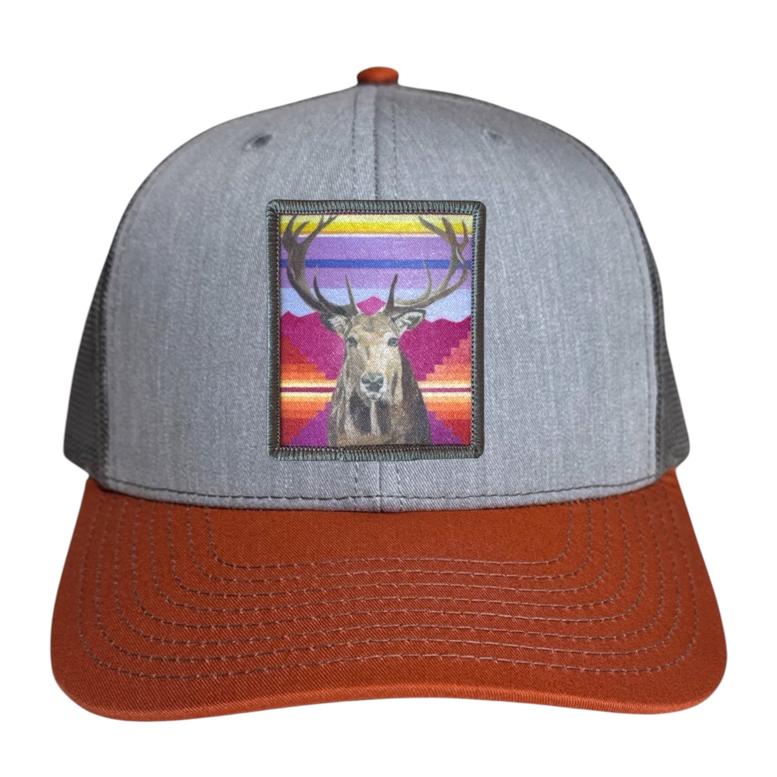 Grey/Terracotta Trucker Hats Flyn Costello Elk