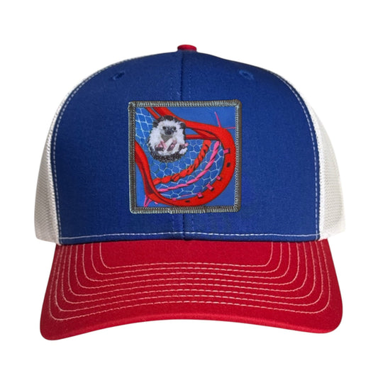 Ball Hog Trucker Hat Hats FlynHats Red/White/Royal