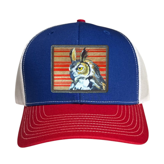 Gaia Trucker Hat Hats FlynHats Red/White/Royal