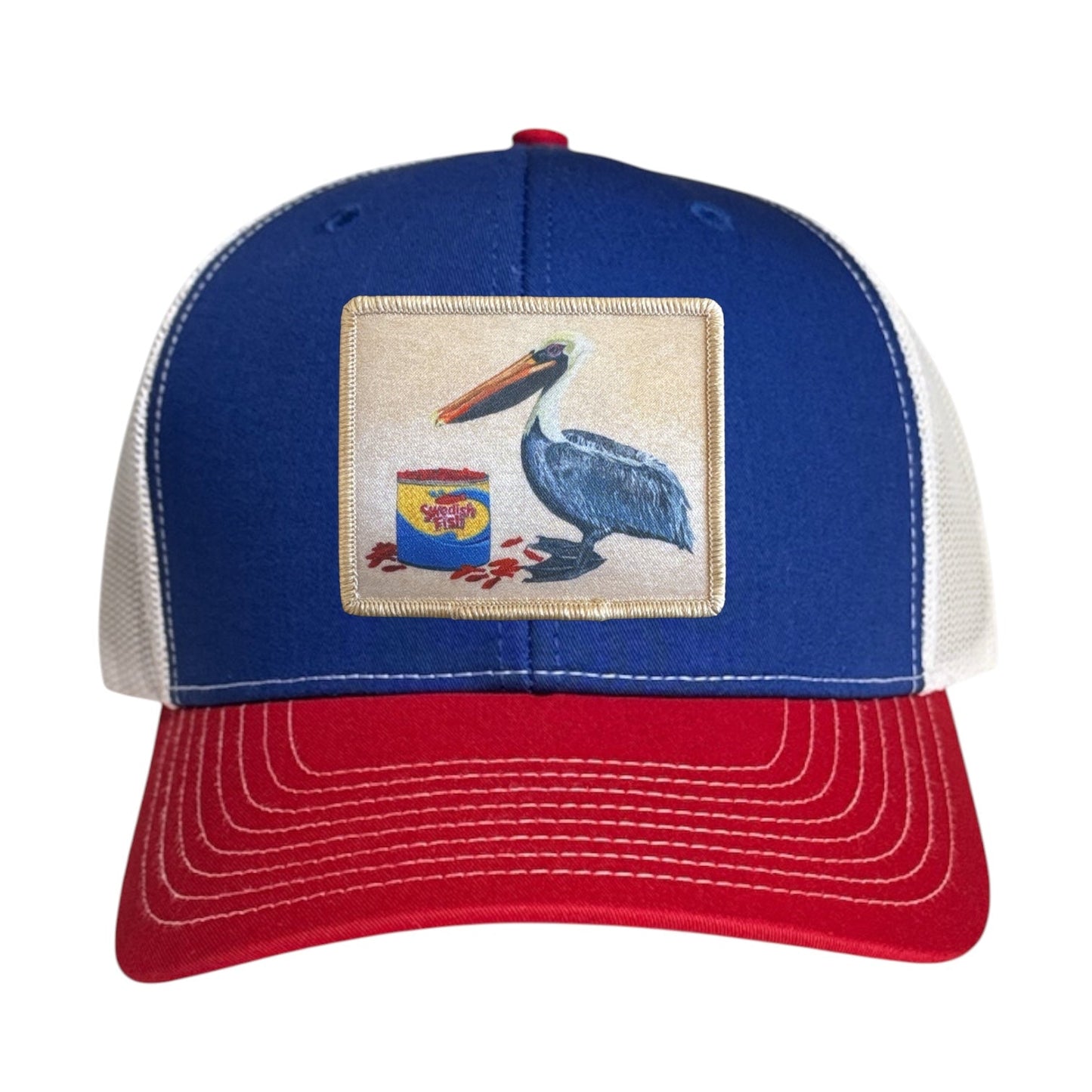 Gone Fishin' Trucker Hat Hats FlynHats Red/White/Royal