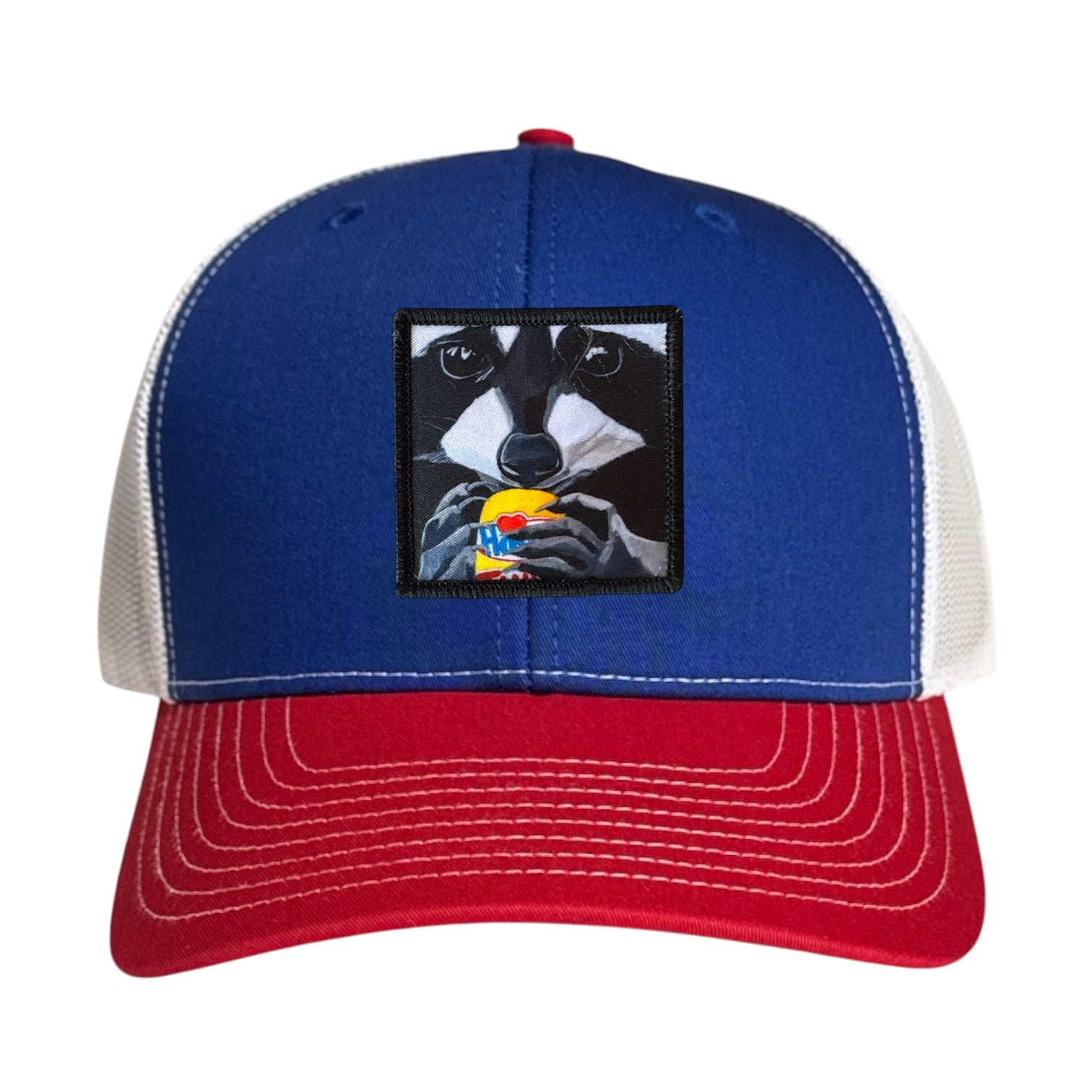 Red/White/Royal Trucker Hats Flyn Costello The Snack Kid