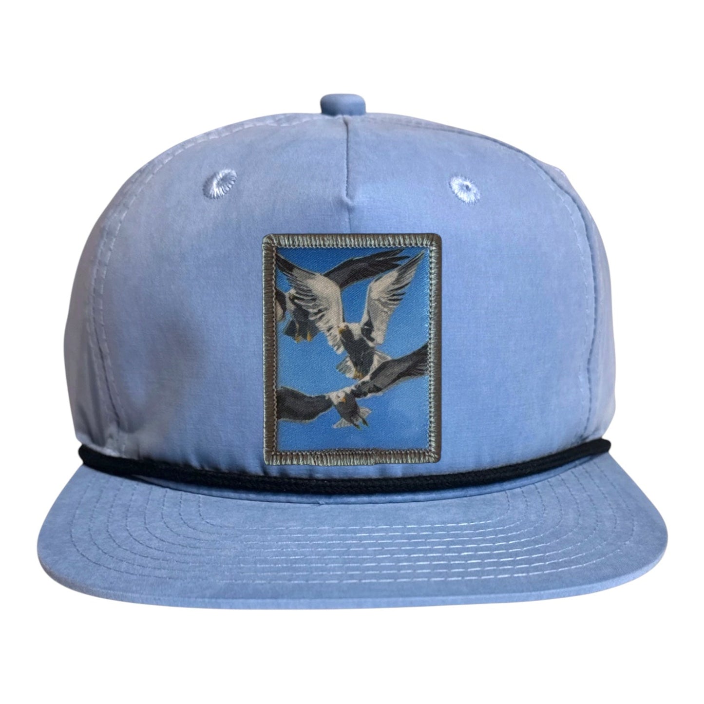 Flock Of Seagulls Rope Cap Hats FlynHats Sky/Black