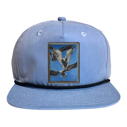 Flock Of Seagulls Rope Cap Hats FlynHats Sky/Black