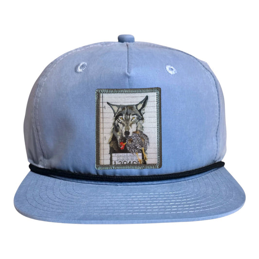 The Usual Suspects: Wolf Rope Cap Hats FlynHats Sky/Black