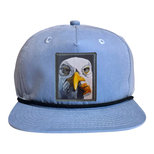 Seagull With Cig Rope Cap Hats FlynHats Sky/Black