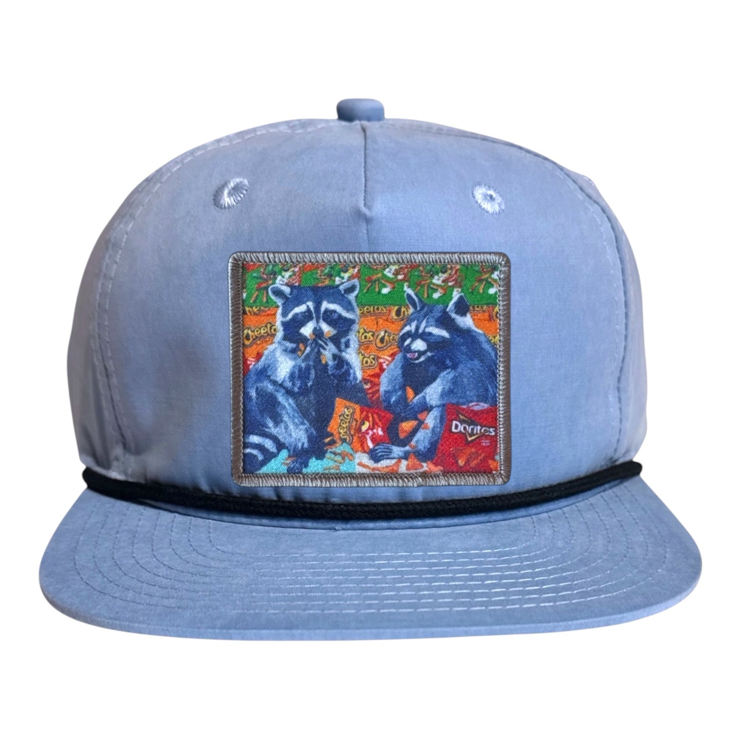 Sky/Black Rope Cap Hats FlynHats Junkfood Bandits