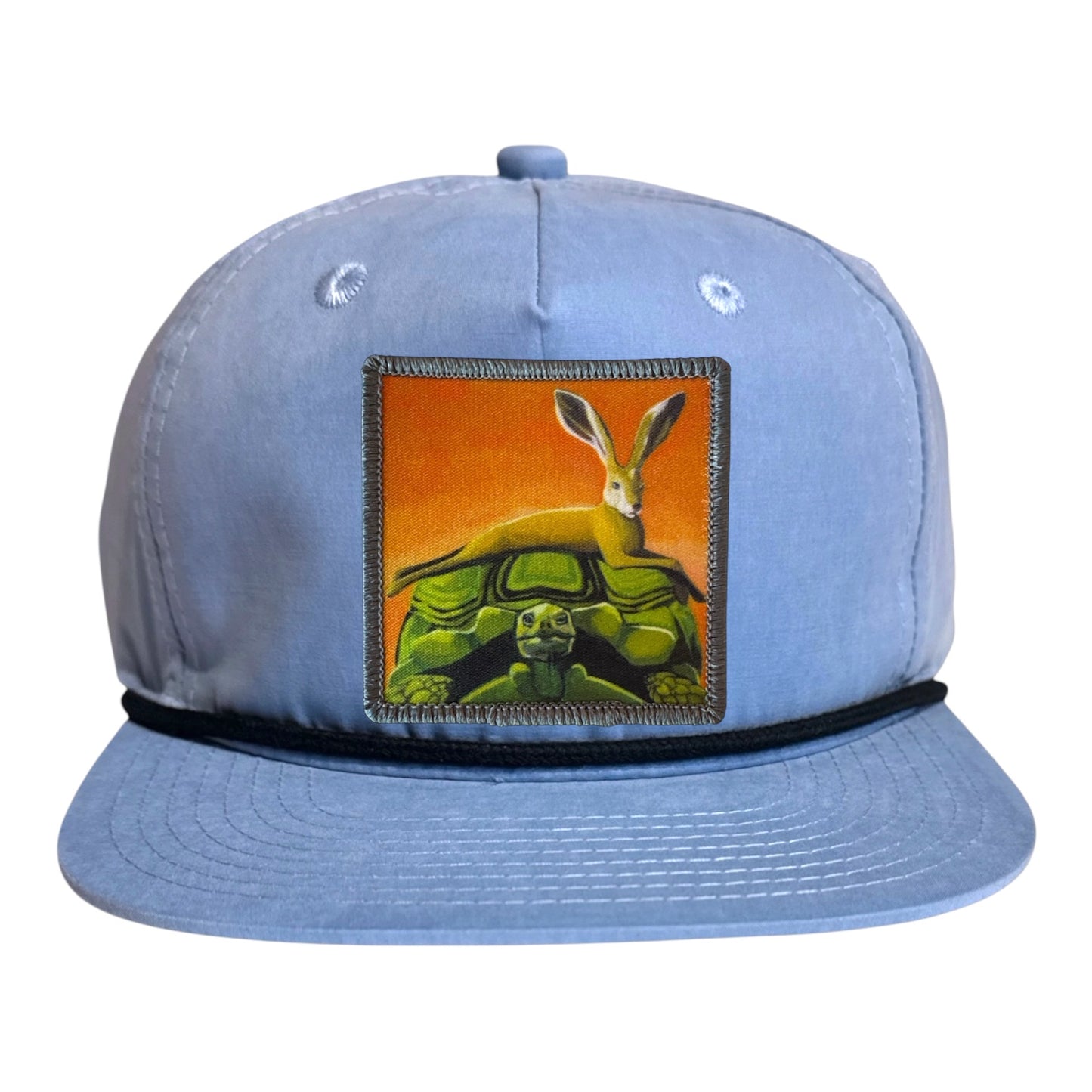 Sky/Black Rope Cap