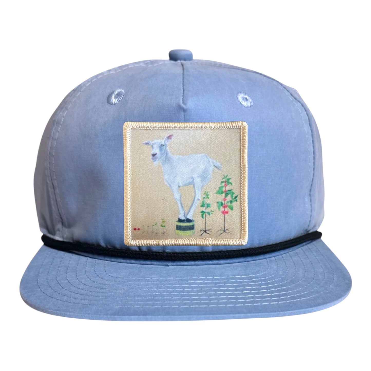 Sky/Black Rope Cap