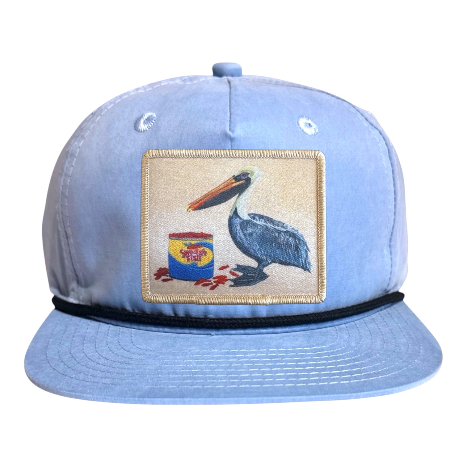 Gone Fishin' Rope Cap Hats FlynHats Sky/Black