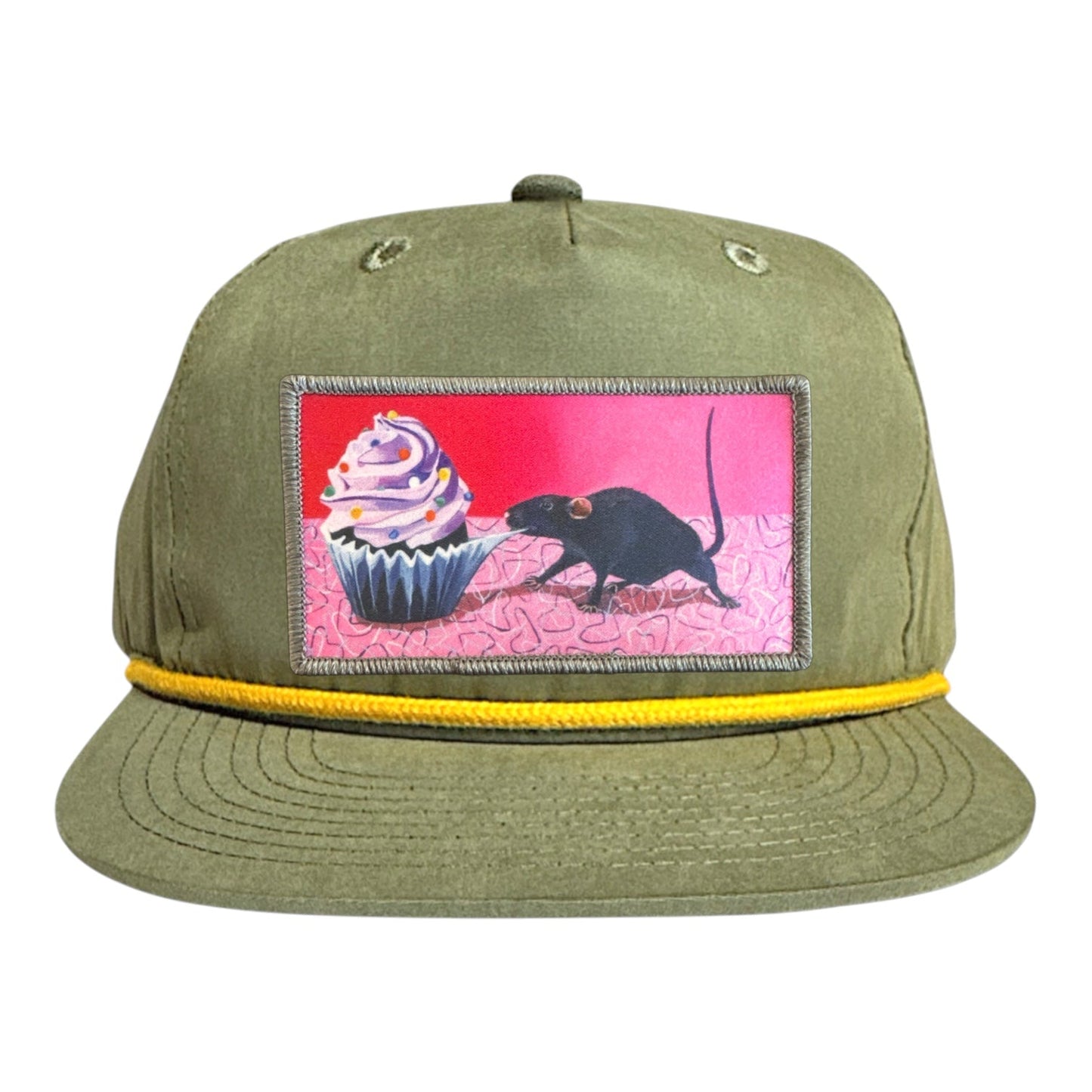 Rats Got My Cake Rope Cap Hats FlynHats Loden/Gold