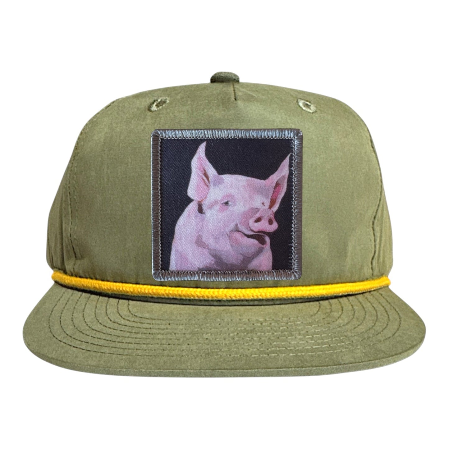 Piggie Rope Cap Hats FlynHats Loden/Gold