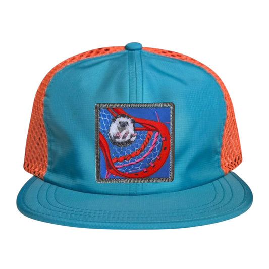 Ball Hog Wideset Mesh Cap Hats FlynHats Orange/Teal