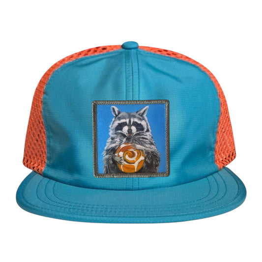 Cinnabun Bandit Wideset Mesh Cap Hats FlynHats Orange/Teal