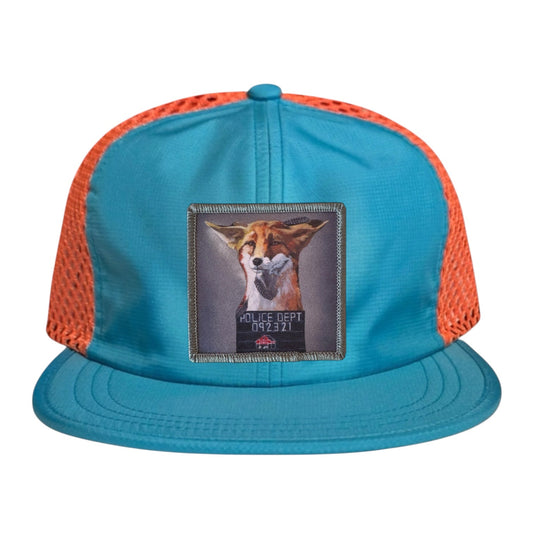 The Usual Suspects: Fox Wideset Mesh Cap Hats FlynHats Orange/Teal