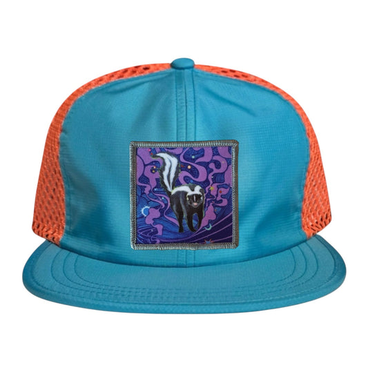 Skunky Haze Wideset Mesh Cap Hats FlynHats Orange/Teal
