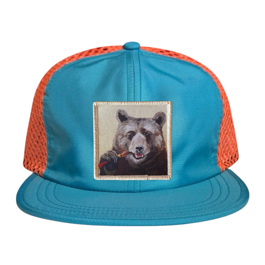Slim Jim Wideset Mesh Cap Hats FlynHats Orange/Teal