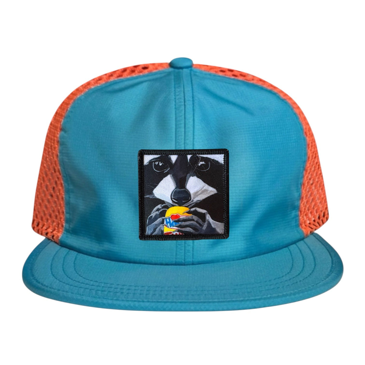 The Snack Kid Wideset Mesh Cap Hats FlynHats Orange/Teal