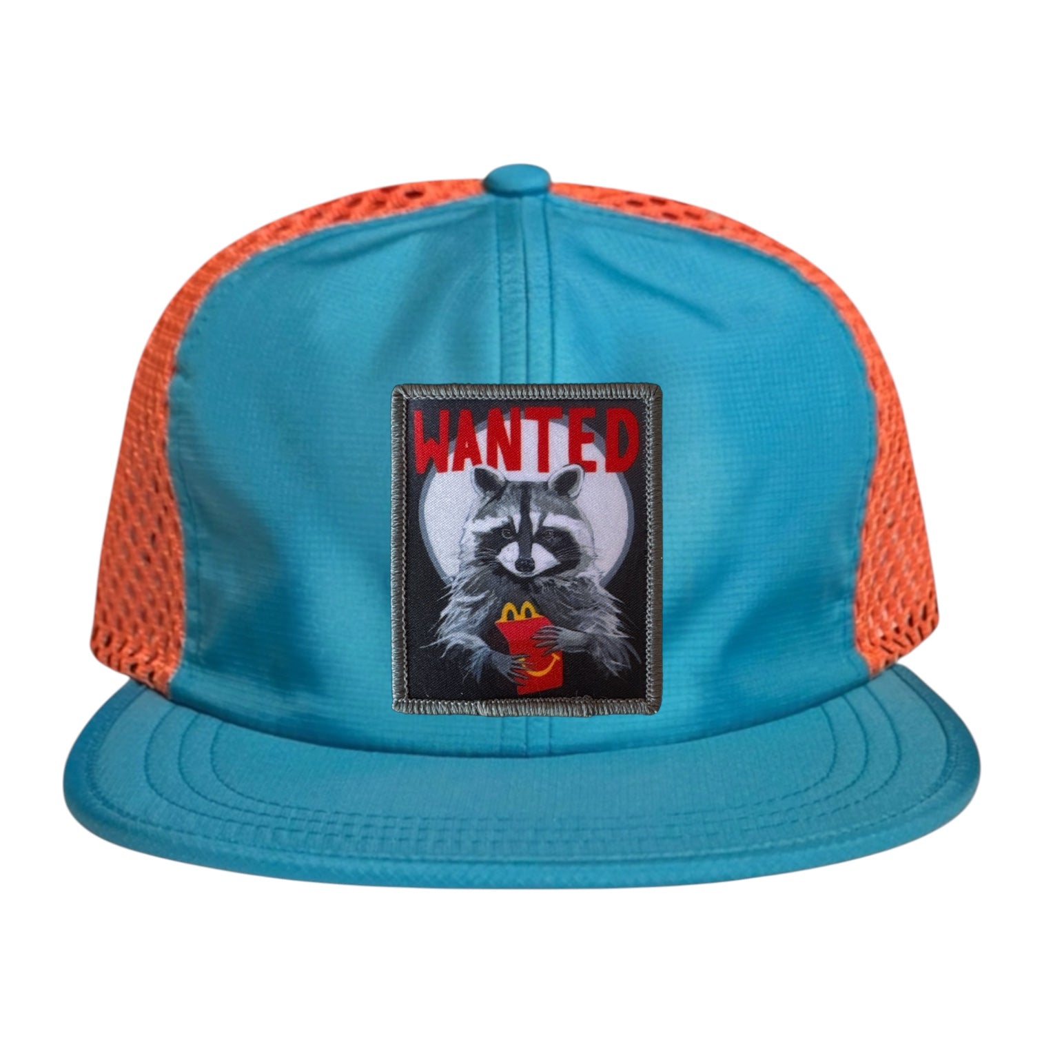 WANTED Wideset Mesh Cap Hats FlynHats Orange/Teal