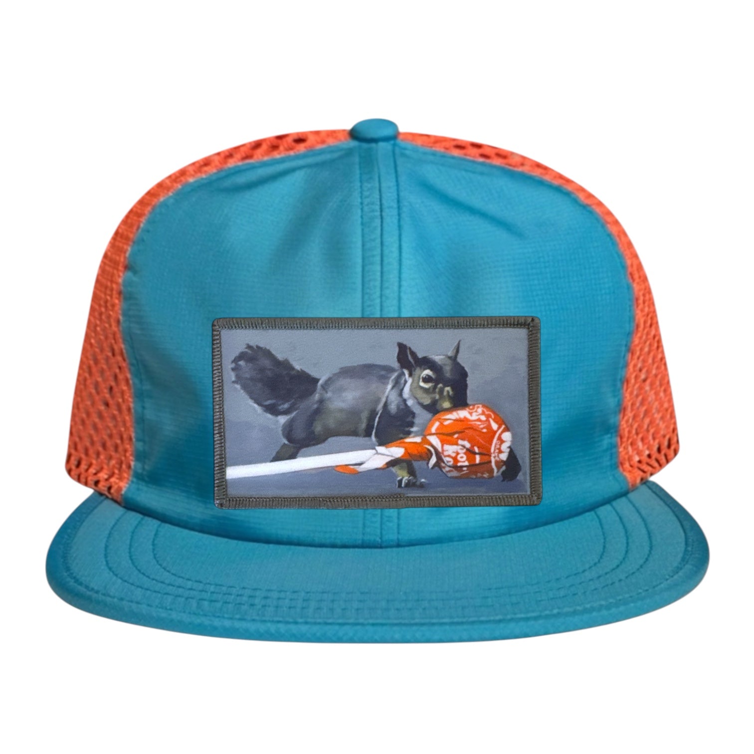 Secret Stash Wideset Mesh Cap Hats FlynHats Orange/Teal