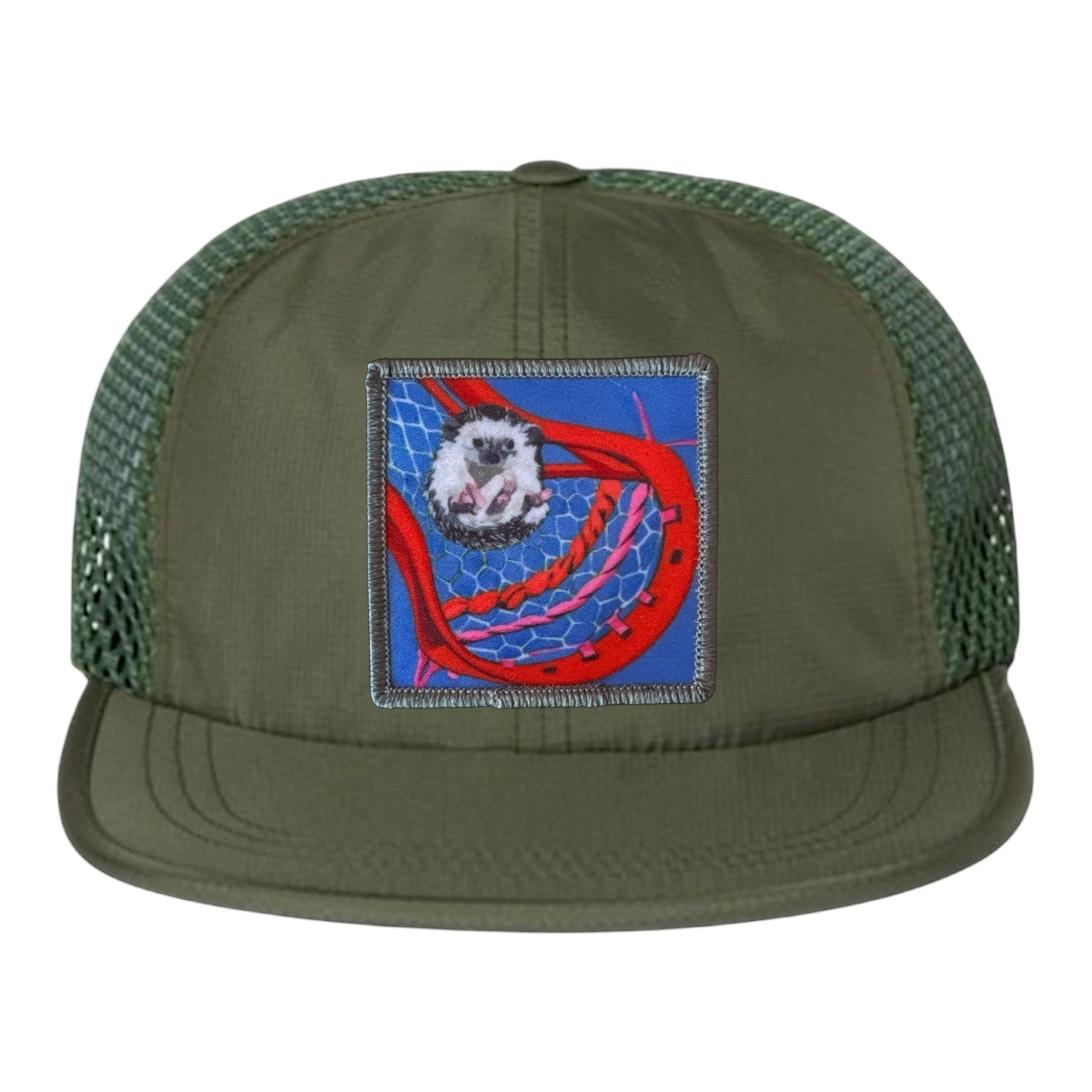 Olive Wideset Mesh Cap Hats FlynHats Ball Hog