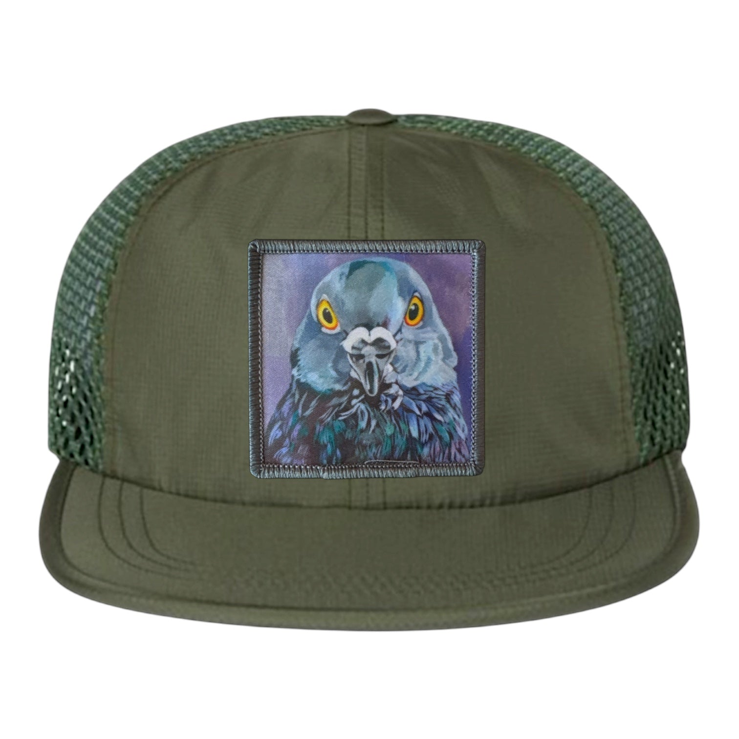 Olive Wideset Mesh Cap Hats FlynHats City Bird