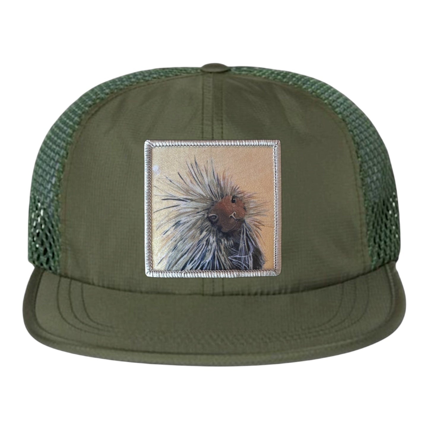 Porcupine Wideset Mesh Cap Hats FlynHats Olive
