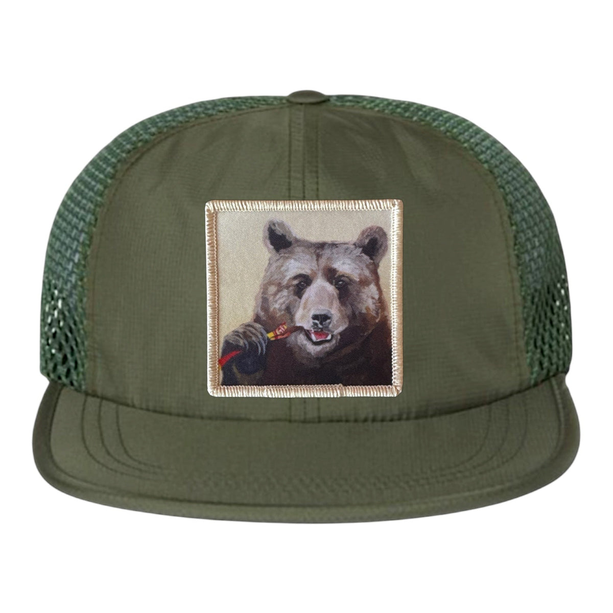 Slim Jim Wideset Mesh Cap Hats FlynHats Olive