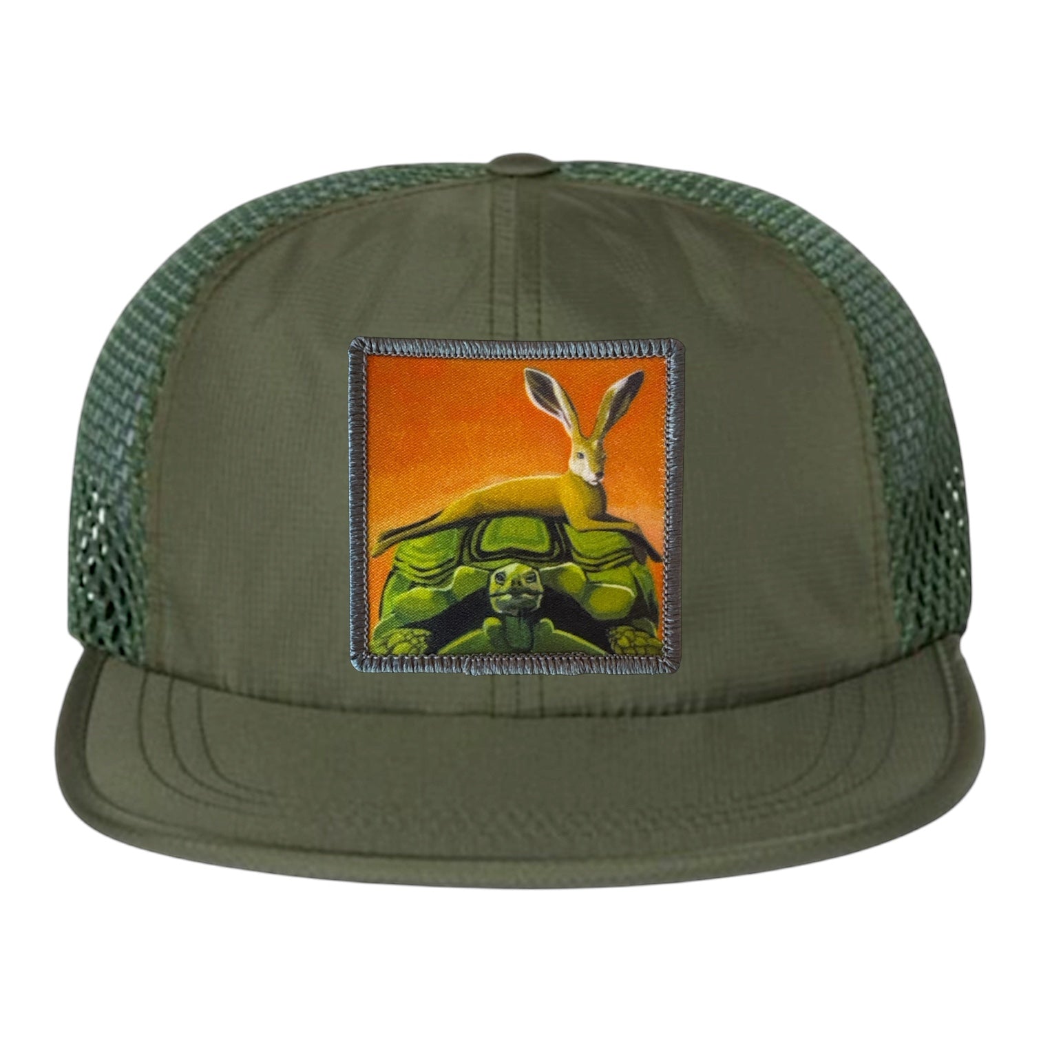 Olive Wideset Mesh Cap Hats FlynHats The Tortoise by a Hare