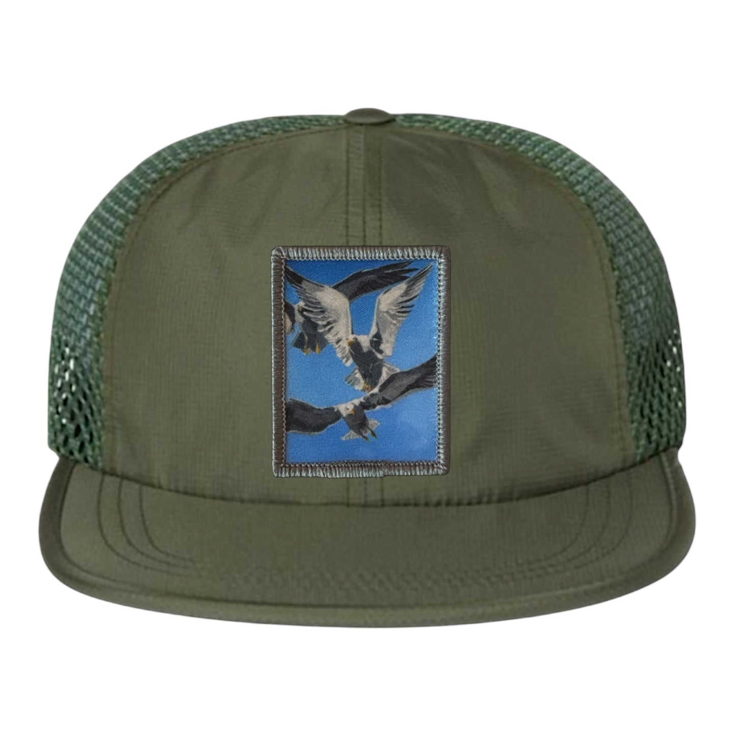 Olive Wideset Mesh Cap Hats FlynHats Flock Of Seagulls