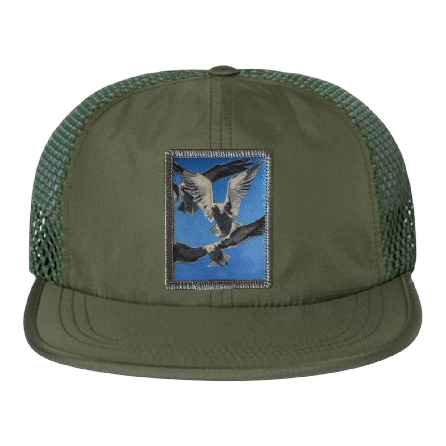 Flock Of Seagulls Wideset Mesh Cap Hats FlynHats Olive