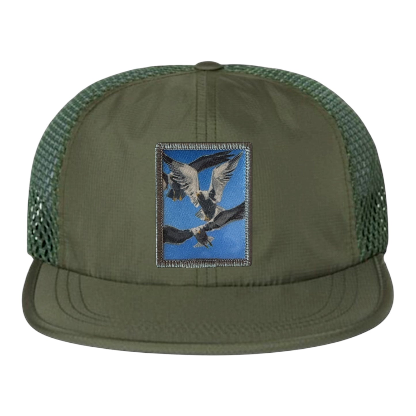 Olive Wideset Mesh Cap Hats FlynHats