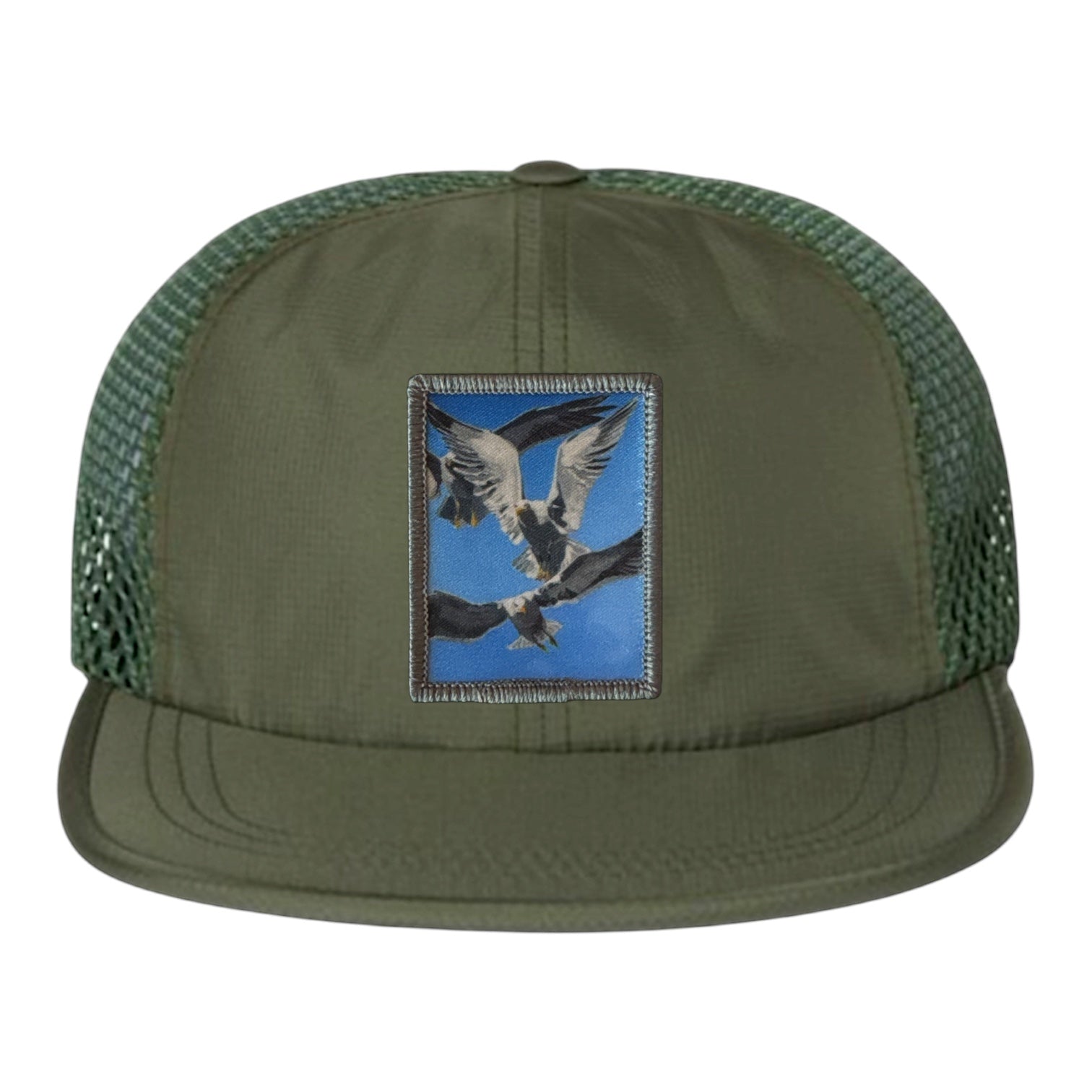 Olive Wideset Mesh Cap Hats FlynHats
