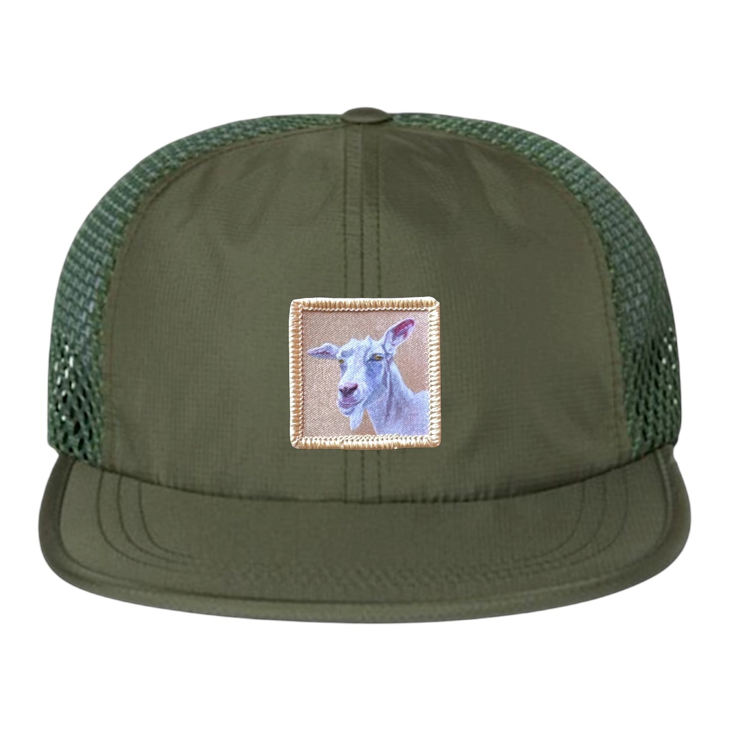 Olive Wideset Mesh Cap Hats FlynHats Little Goat