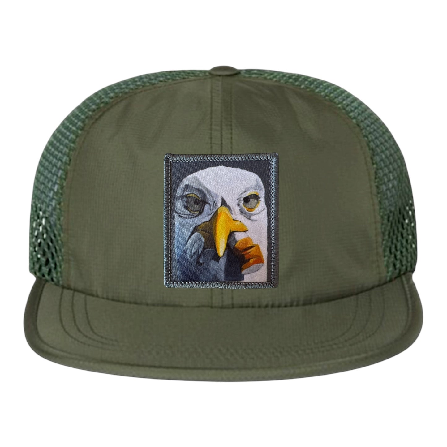 Olive Wideset Mesh Cap Hats FlynHats Seagull With Cig