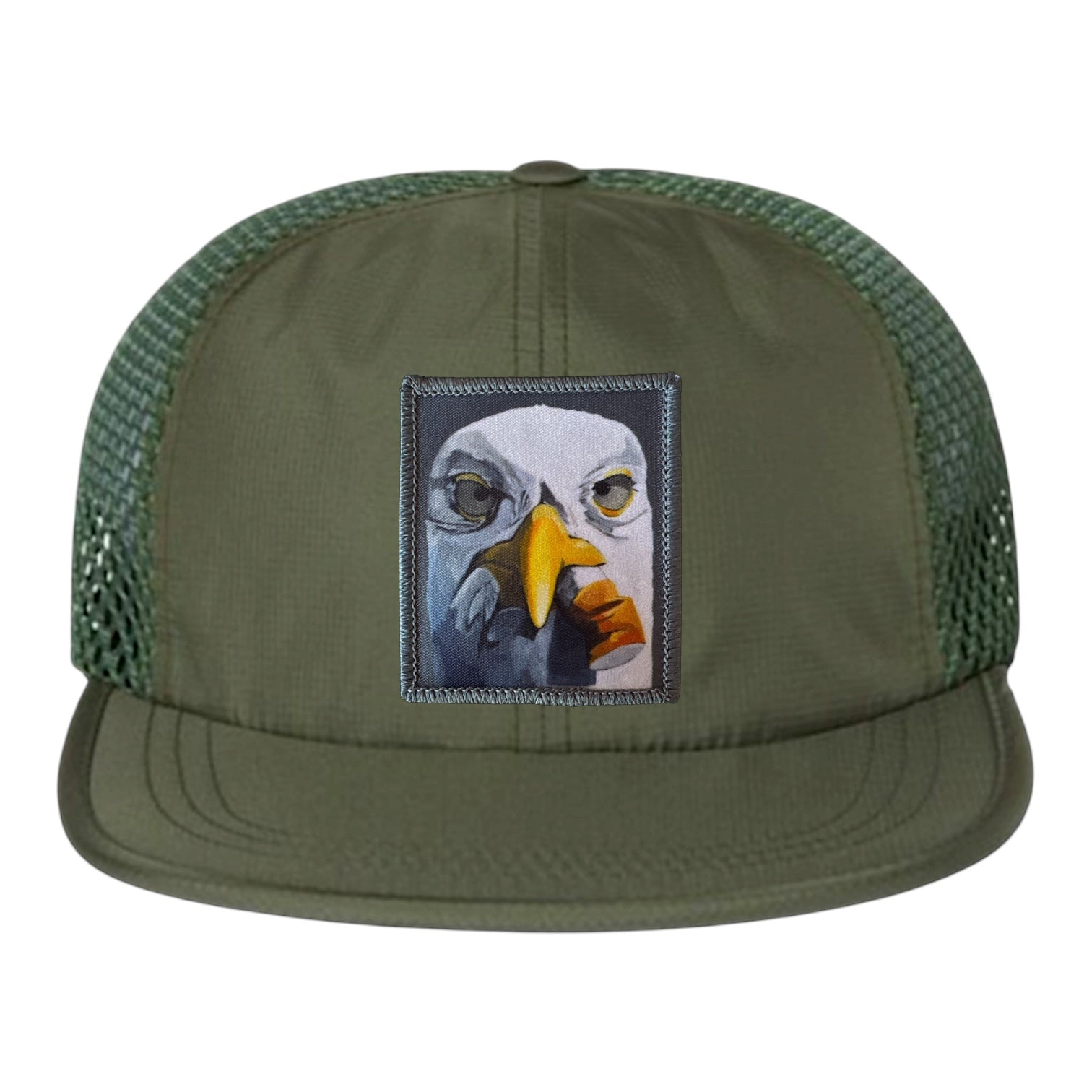 Olive Wideset Mesh Cap Hats FlynHats Seagull With Cig