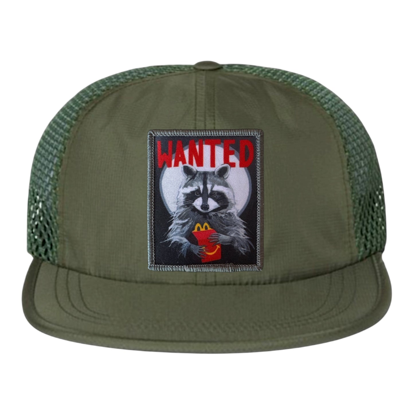 Olive Wideset Mesh Cap