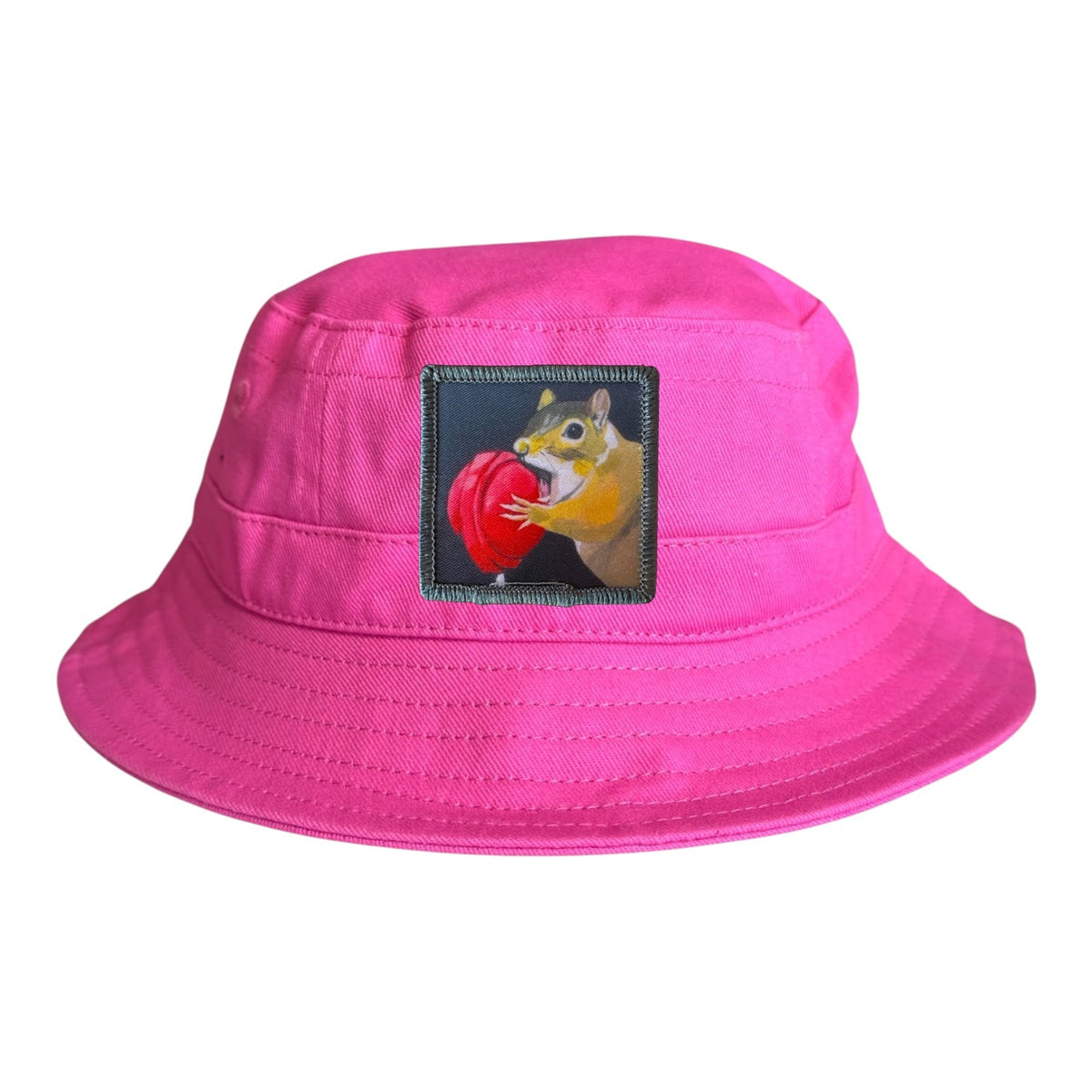 Lolly Chipmunk Youth/Toddler Bucket Hat - Neon Fuchsia