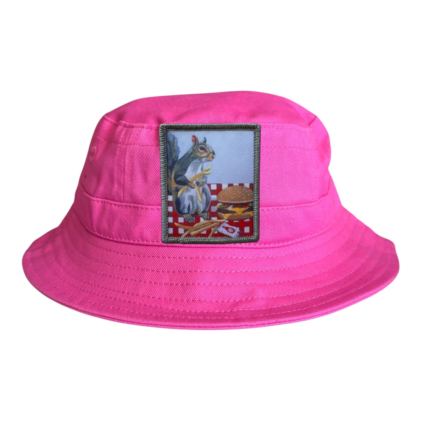 Neon Fuchsia Toddler Bucket Hat Hats FlynHats Squirrel Burger