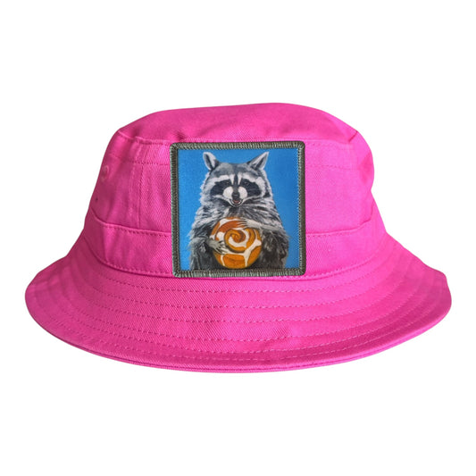 Neon Fuchsia Toddler Bucket Hat Hats FlynHats Cinnabun Bandit