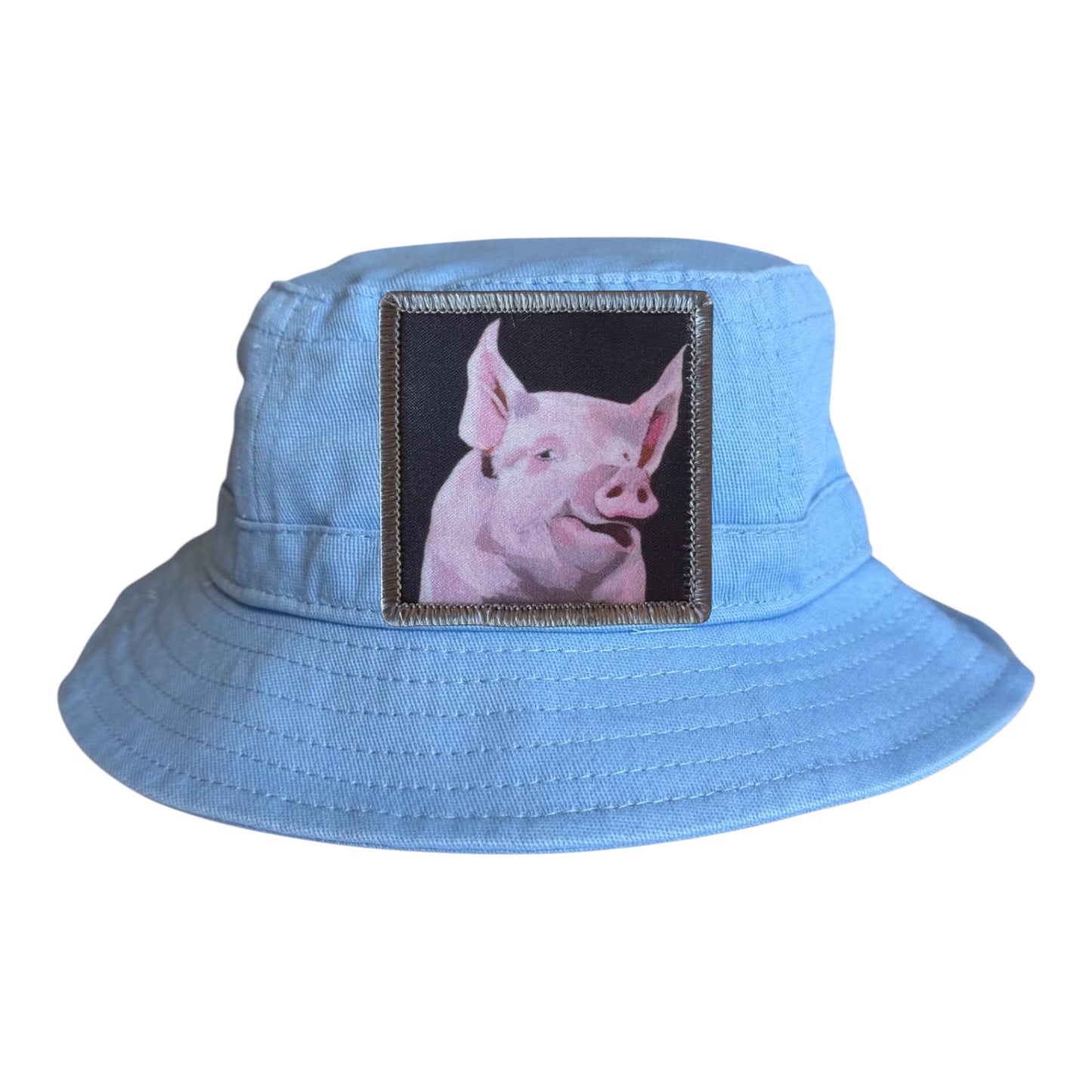 Blue Toddler Bucket Hat Hats FlynHats Piggie